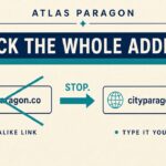 Cover for a lookalike URL check: check the whole address, ignore the message link, type the real site.